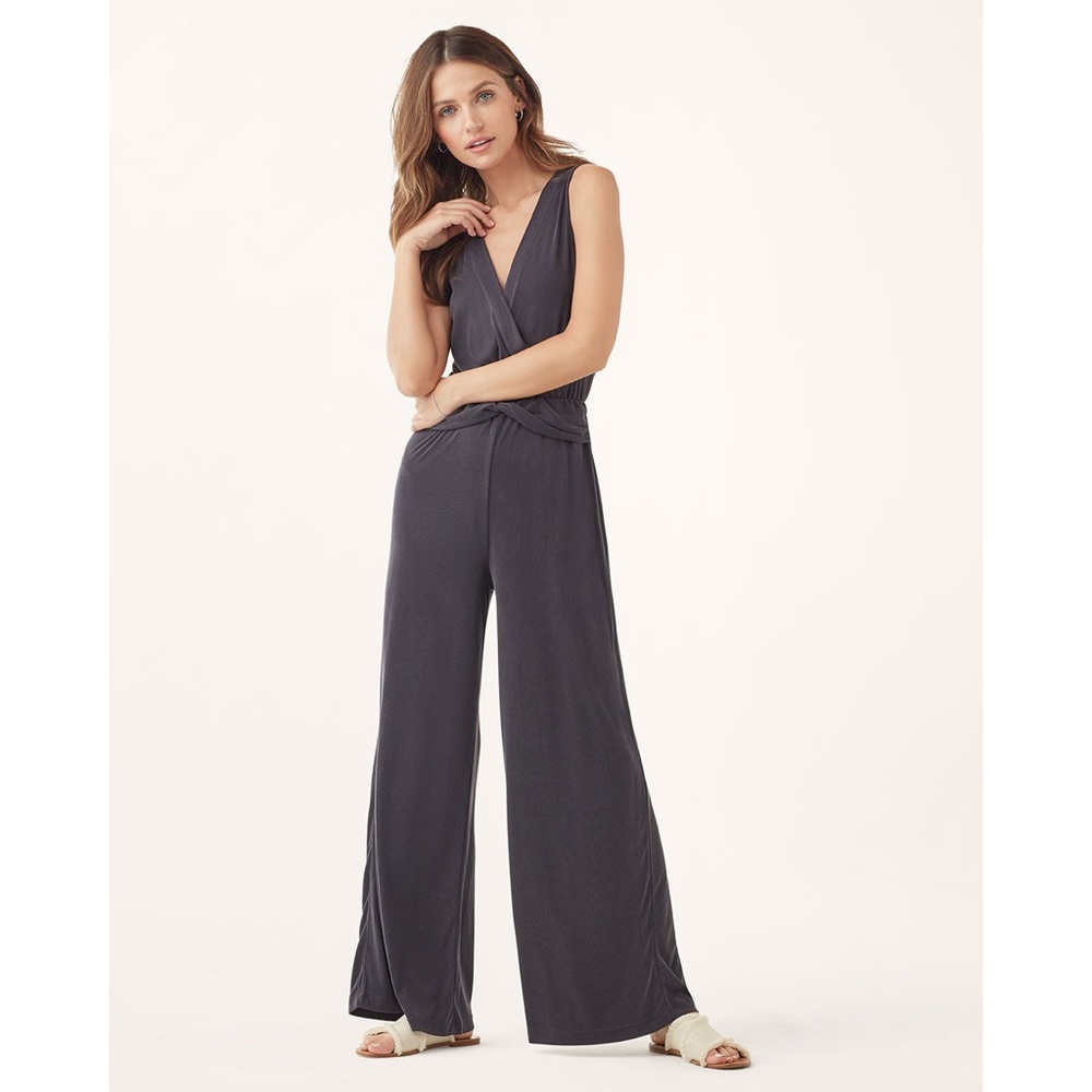 Splendid Rib Sandwash Knotted Jumpsuit